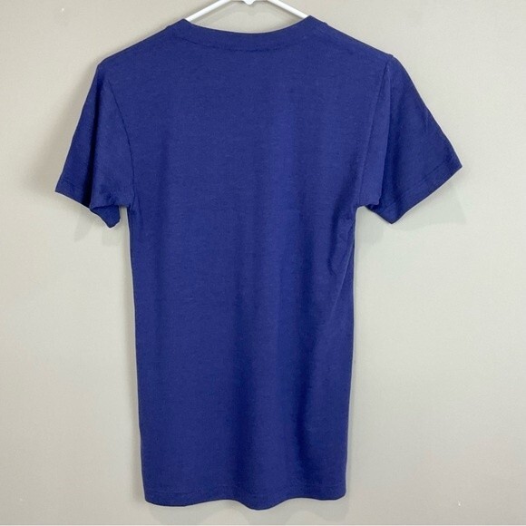 Charlie Hustle Blue KC Tee Shirt Heart Ladies Sz XS Slim Kansas City Local New - Picture 4 of 5